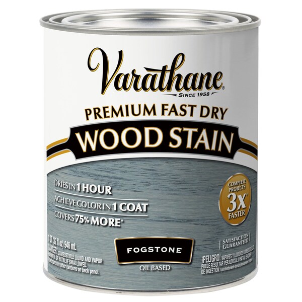 Varathane Premium Fast Dry Wood Stain, Fogstone, 1 Qt 370720 - main